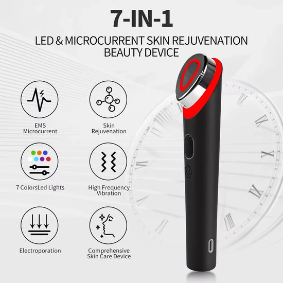 7 Colors Age-R Booster Pro Facial Skin Care Anti Wrinkle Beauty Device Microcurrent Lift Massager Home Use Beauty Skin Care
