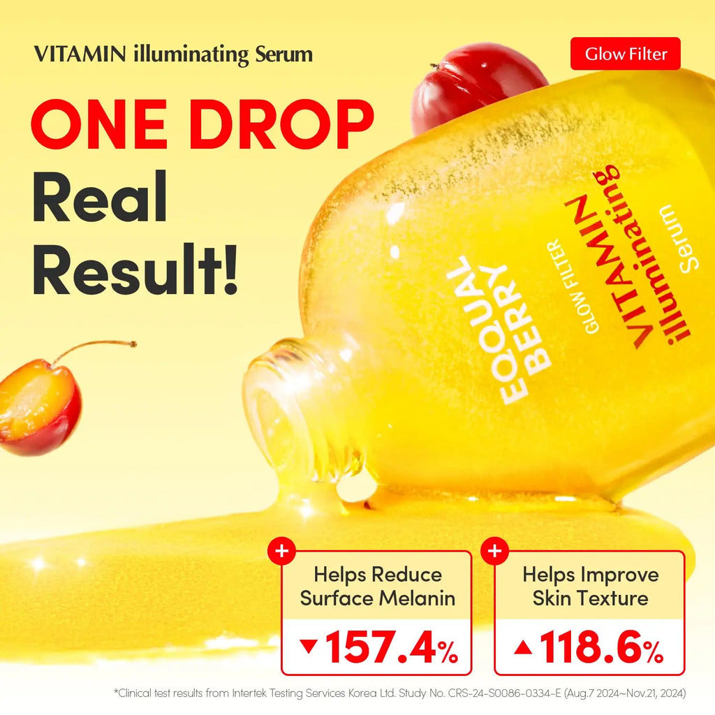 EQQUALBERRY Vitamin Skin Brightening essence, 4% Niacinamide +Vitamin E Skin Brightening Vitamin C, Korean skin care products
