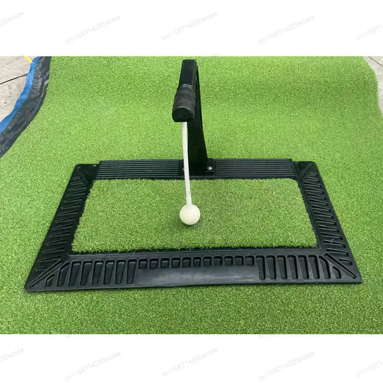 A Golf Training Device for Swing Practice, Range Practice, and Electronic Indoor Practice.