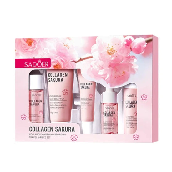 Korean Sakura Skin Care Sets Moisturizing Nourishing Face Cream Serum Toner Lotion Eye Cream Face Skin Care Gift Box Set
