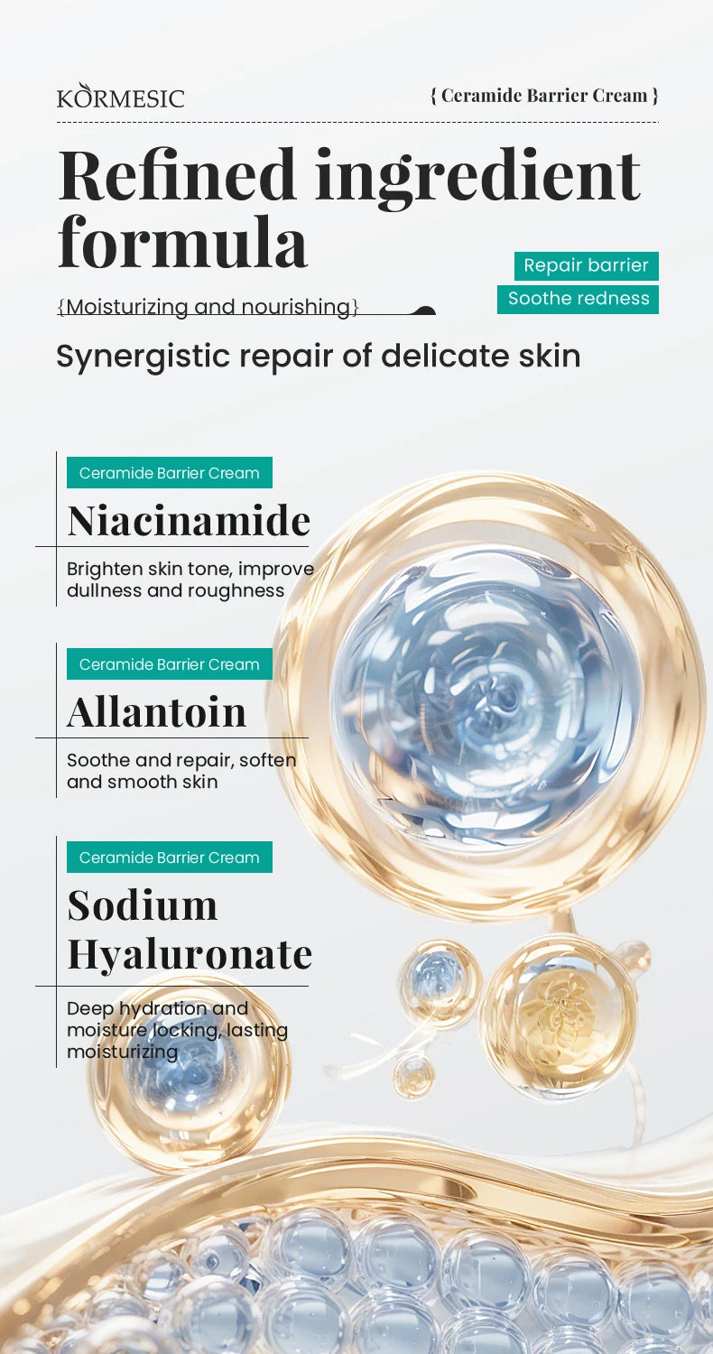 Ceramide Moisturizing Face Cream Skin Barrier Smoothing Firming Deep Nourishing Face Body  Beauty Skin Care Korean Cosmetics