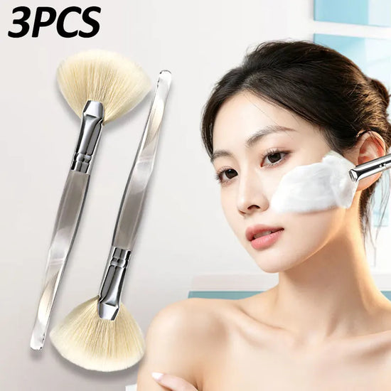 Facial Cleanser Brush Soft Face Massage Fan Wash Brush Pore Cleanning Exfoliating Beauty Face Mask Brush Portable Skin Care Tool