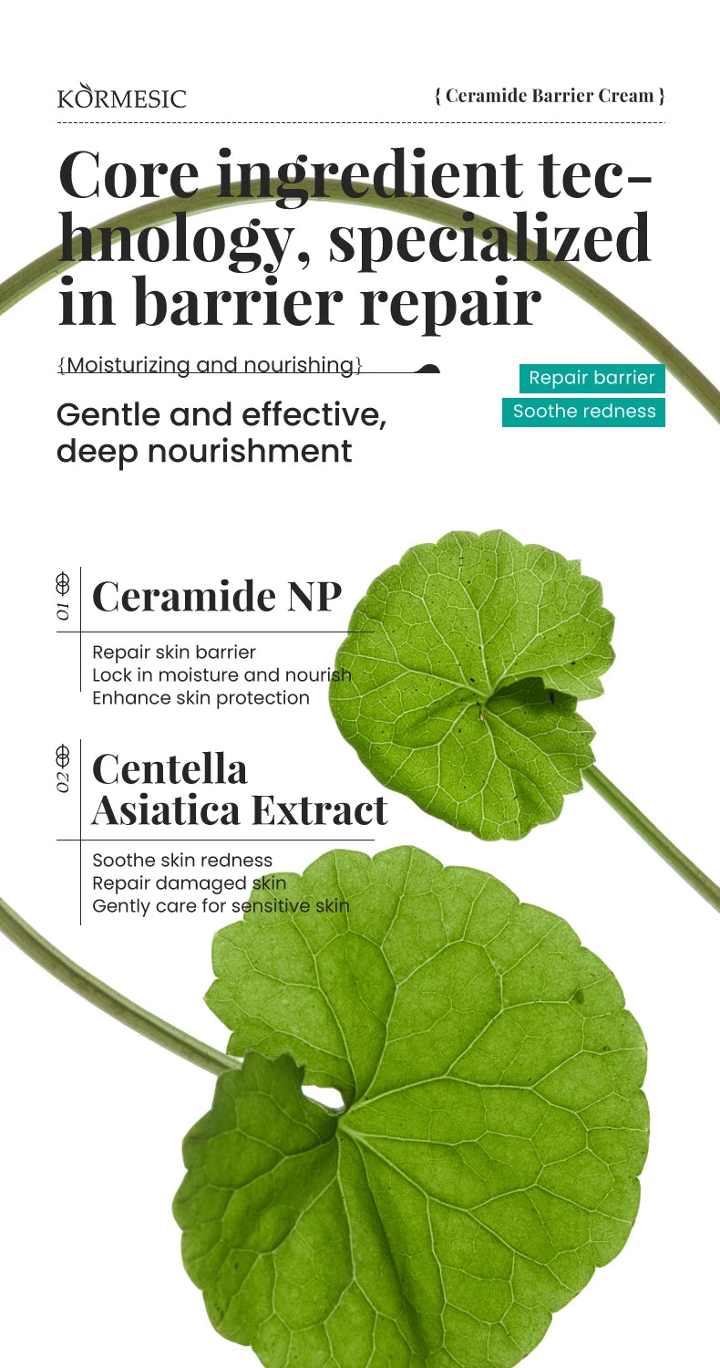 Ceramide Moisturizing Face Cream Skin Barrier Smoothing Firming Deep Nourishing Face Body  Beauty Skin Care Korean Cosmetics
