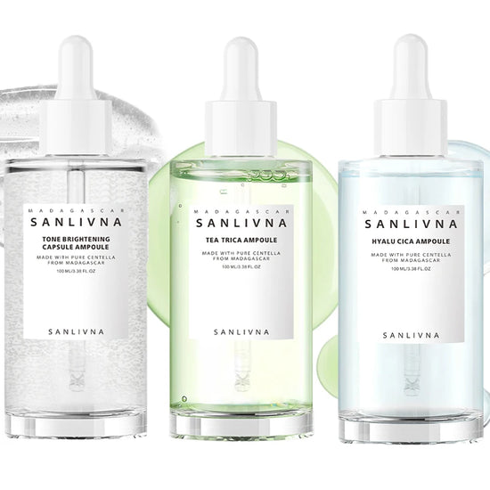 Brighten skin tand revitalizing serum capsules, tea tree facial serum, and moisturizing skincare products improve skin problems.
